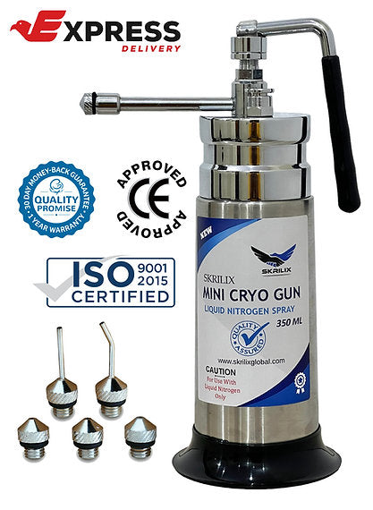 Mini Cryo Gun Liquid Nitrogen Sprayer Can for Dermatology (350ML)
