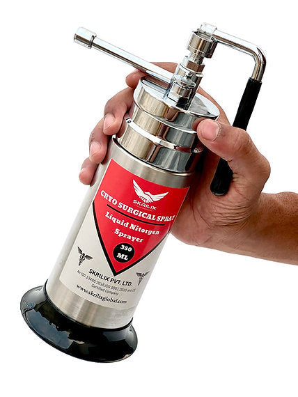 Professional Mini Cryo Gun Liquid Nitrogen Sprayer Dermatologist freeze Gun 350 ML Stainless steel build