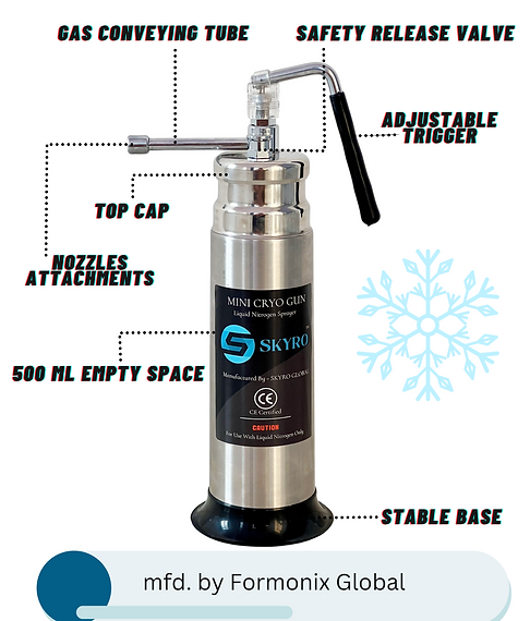 Mini Cryo Gun (500ml) – High Capacity Professional Cryotherapy Device for Skin Tag & Wart Removal